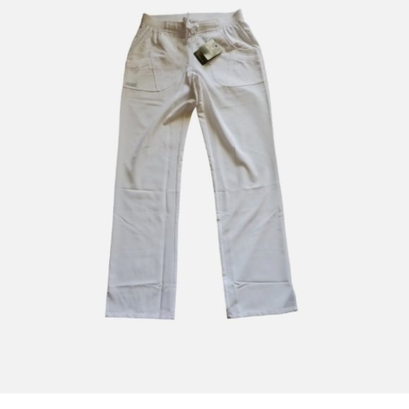 Jockey Scrub Pants XS Rib Trim Combo Comfortable Fit Women 2255 - 011 White - Picture 5 of 10